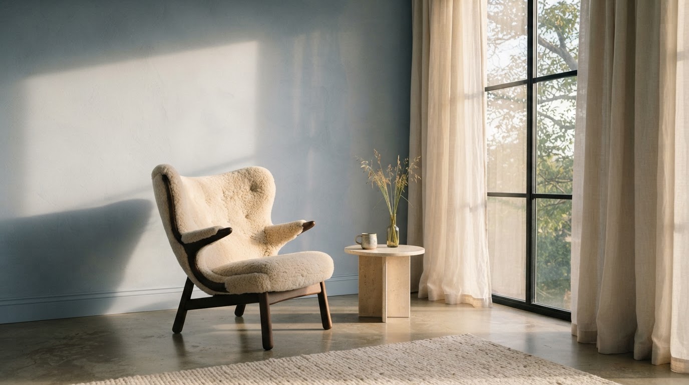 A room with one chair